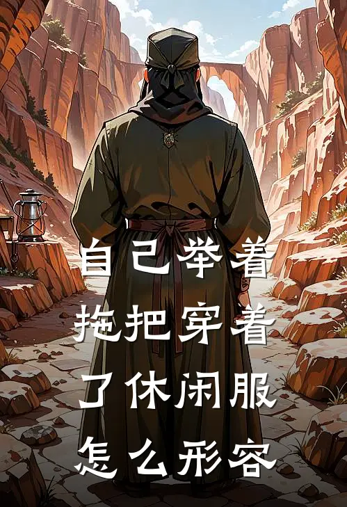 自己举着拖把穿着了休闲服怎么形容