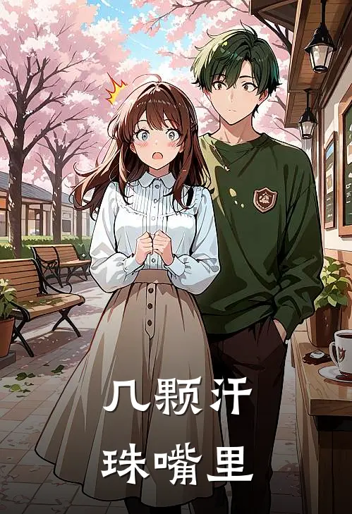 几颗汗珠嘴里